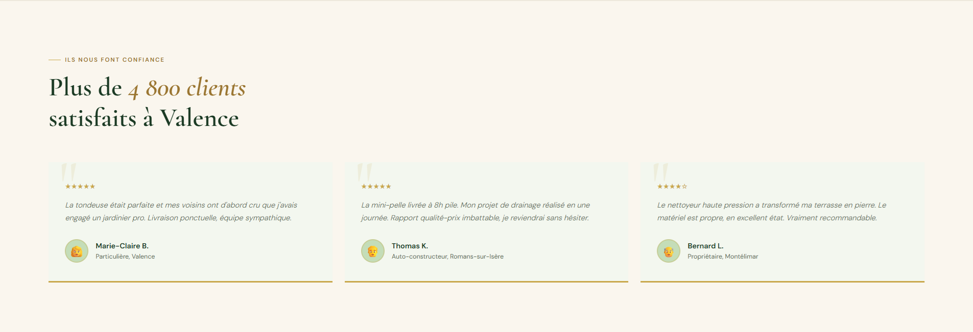 Avis clients